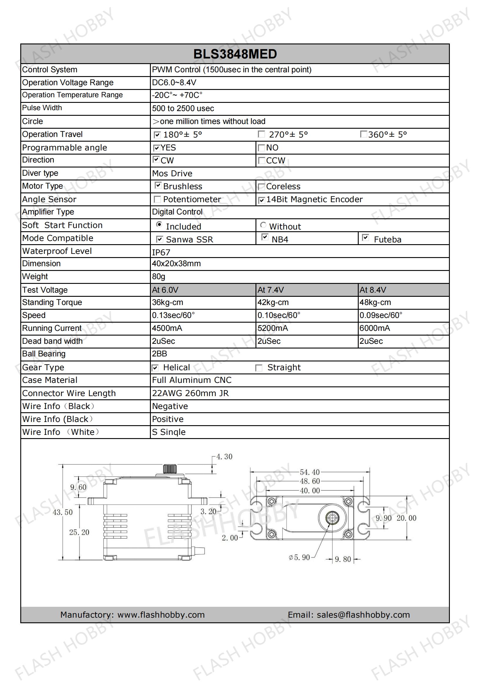 سروو بدون برس BLS3848MED 48 کیلوگرم
