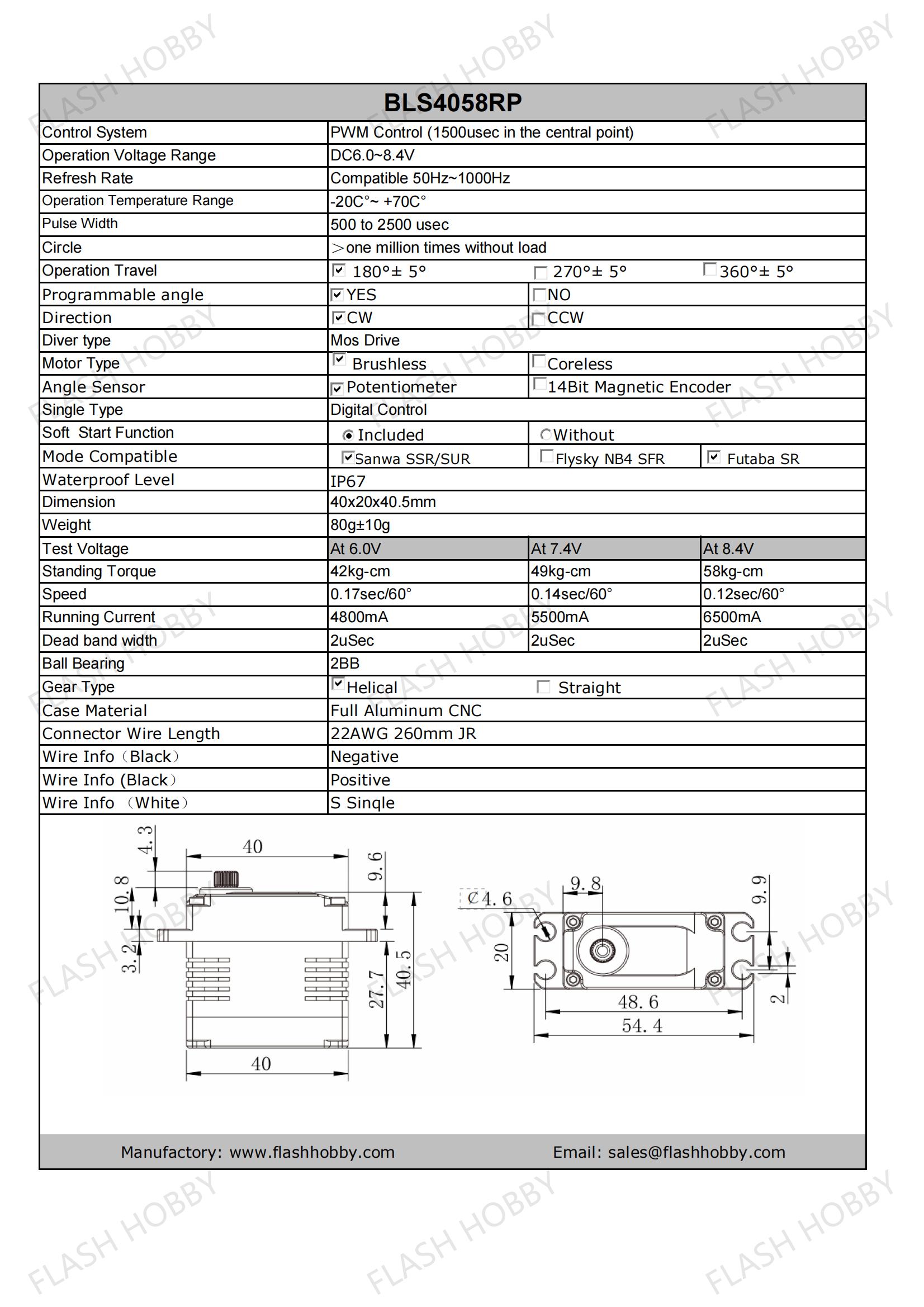 سروو بدون برس BLS4058RP 58 کیلوگرم